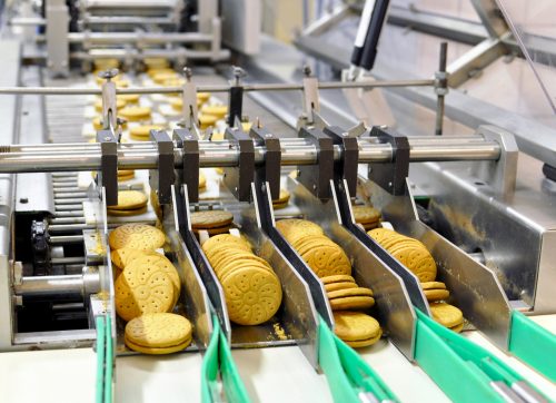 Biscuit manufacturing process line